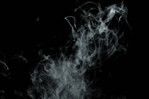 Abstrato Efeito Fumaça Isolado Fundo Preto — Fotografia de Stock