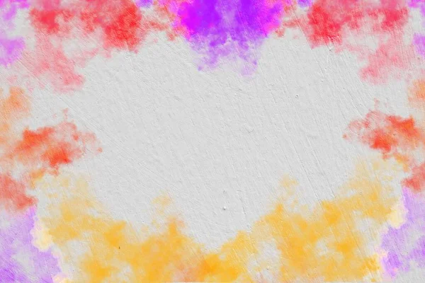 壁や紙の背景に色彩豊かな水彩画 — ストック写真