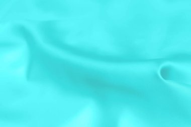 Cyan-Teal saten kumaş dokusu yumuşak bulanık arkaplan