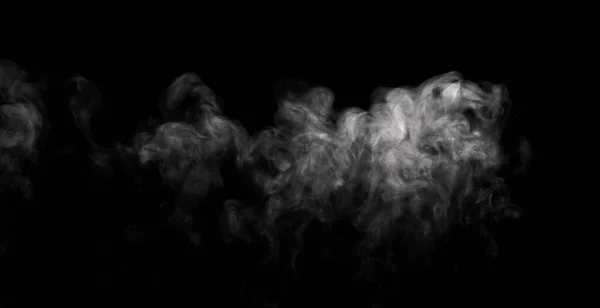 Polvo Abstracto Humo Aislado Sobre Fondo Negro — Foto de Stock