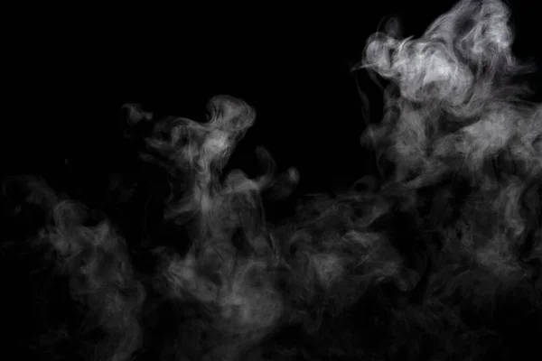 Polvere Astratta Fumo Isolato Fondo Nero — Foto Stock