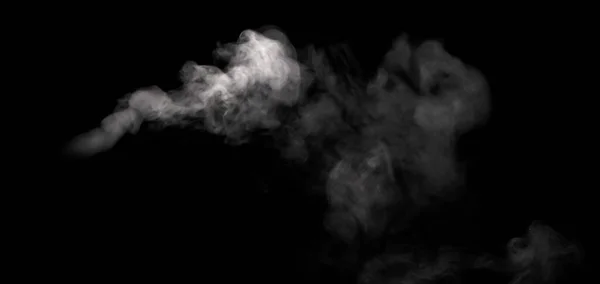 Polvere Astratta Fumo Isolato Fondo Nero — Foto Stock