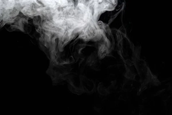 Αφηρημένη Σκόνη Καπνός Που Απομονώνεται Μαύρο Backgroun — Φωτογραφία Αρχείου
