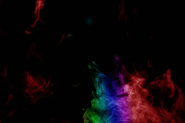 Абстрактный Дым Изолирован Черном Фоне Радужный Порошок — стоковое фото