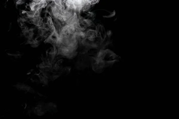 Effetto Astratto Polvere Fumo Isolato Fondo Nero — Foto Stock