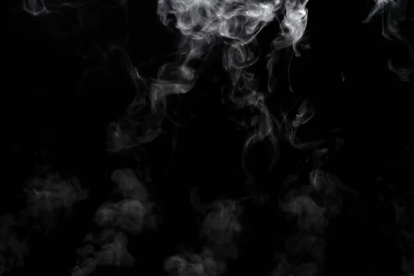 Abstract Powder Smoke Effect Isolated Black Background — Stock Photo, Image