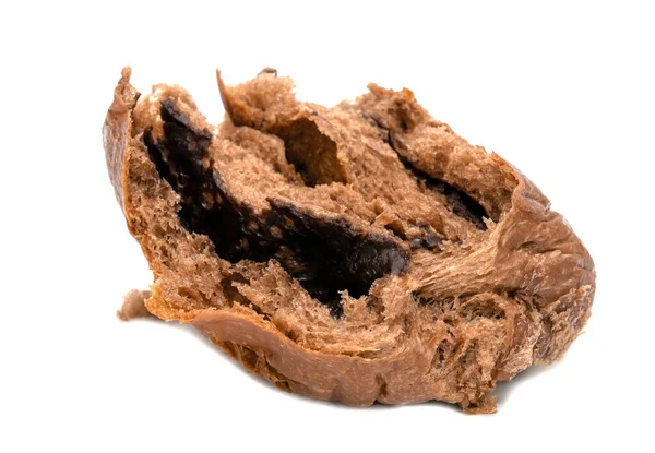 Pão Chocolate Isolado Fundo Branco — Fotografia de Stock