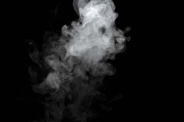 Abstraktní Prášek Nebo Kouřový Efekt Izolované Černém Pozadí — Stock fotografie