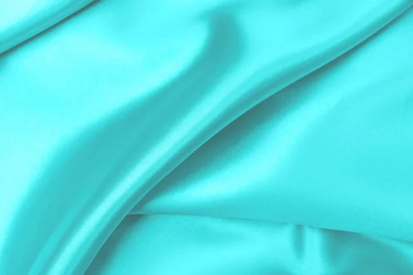 Cyan Teal Satin Kain Tekstur Lembut Blur Background — Stok Foto