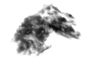 Beyaz arkaplanda beyaz bulut, Duman desenli, fırça efektli