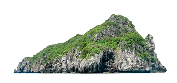 Hermosa Isla Aislada Sobre Fondo Blanco —  Fotos de Stock