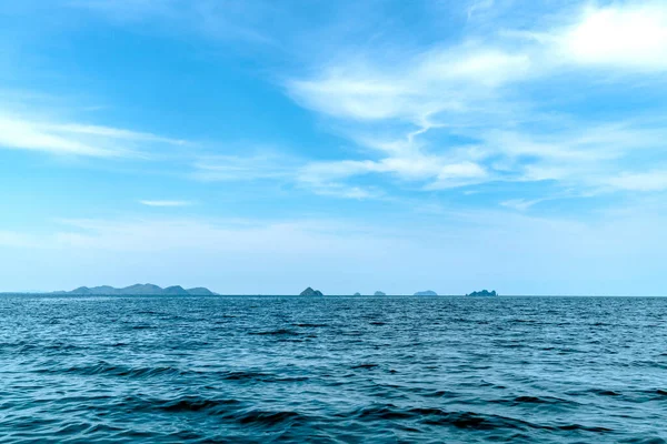 Paisaje Marino Tono Azul Con Cielo Nube — Foto de Stock