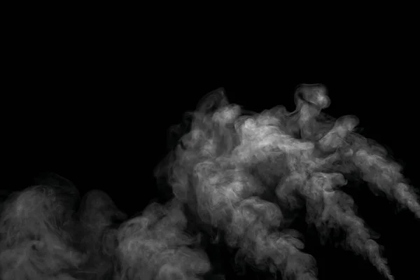 Abstract Powder Smoke Effect Isolated Black Background — Stock Photo, Image