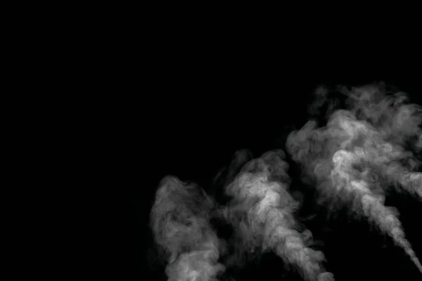 Abstract Powder Smoke Effect Isolated Black Background — Stock Photo, Image