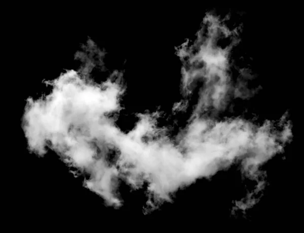 Textured Smoke Abstract Wit Geïsoleerd Zwarte Achtergrond — Stockfoto