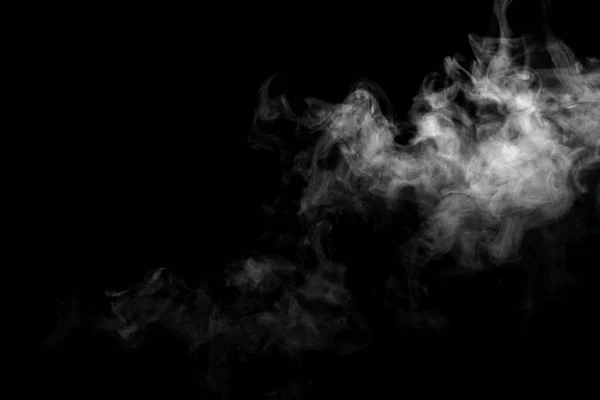 Abstraktní Prášek Nebo Kouřový Efekt Izolované Černém Pozadí — Stock fotografie