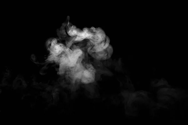 Abstrakt Pulver Eller Rök Effekt Isolerad Svart Bakgrund — Stockfoto