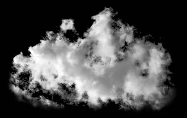 Textured Smoke Abstract White Isolated Black Background — Stock Photo, Image