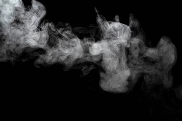 Abstract Powder Smoke Effect Isolated Black Background — Stock Photo, Image