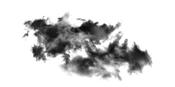 White Cloud Isolated White Background Smoke Textured Brush Effect — Stock Photo, Image