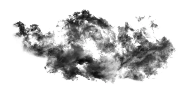Bílý Mrak Izolovaný Bílém Pozadí Kouřová Textura Efekt Štětce — Stock fotografie