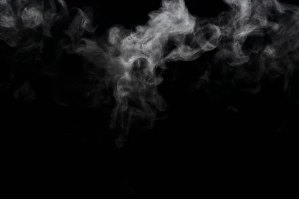 在黑色背景上分离的粉末或烟雾效果 — 图库照片