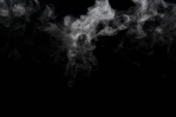 Abstract Powder Smoke Effect Isolated Black Background — Stock Photo, Image