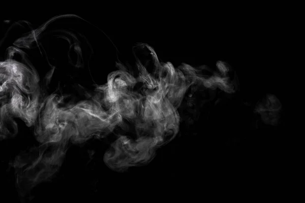 Abstract Powder Smoke Effect Isolated Black Background — Stock Photo, Image