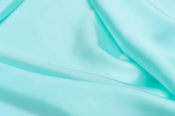 Cyan Teal Satin Kain Tekstur Lembut Blur Background — Stok Foto