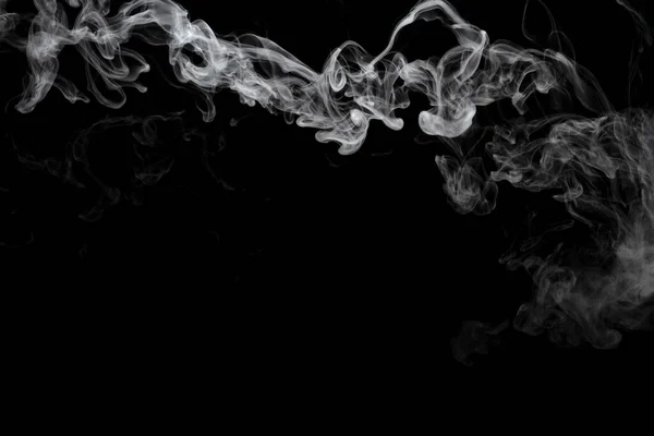 Abstract Powder Smoke Effect Isolated Black Background — Stock Photo, Image