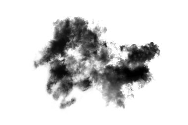 Beyaz arkaplanda beyaz bulut, Duman desenli, fırça efektli