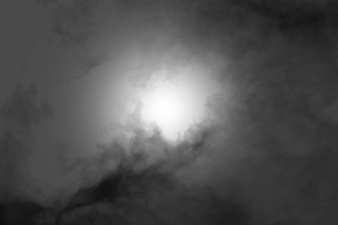 Beyaz bulut ve siyah gökyüzü dokulu arkaplan