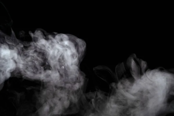 Polvo Abstracto Efecto Humo Aislado Sobre Fondo Negro Fuera Foco — Foto de Stock