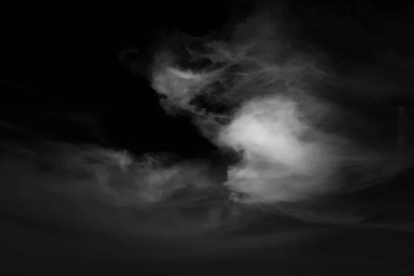 Nuvem Branca Céu Preto Texturizado Fundo — Fotografia de Stock