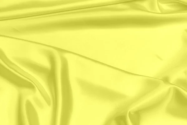 Kain Satin Kuning Tekstur Lembut Latar Belakang Kabur — Stok Foto