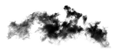 Beyaz arkaplanda beyaz bulut, Duman desenli, fırça efektli