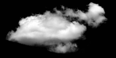 Dokulu Duman, soyut beyaz bulut siyah arkaplanda izole edilmiş, fırça etkisi