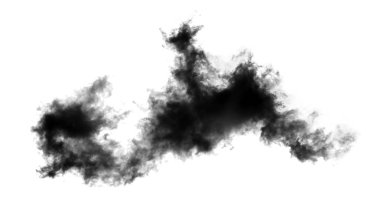 Beyaz arkaplanda beyaz bulut, Duman desenli, fırça efektli