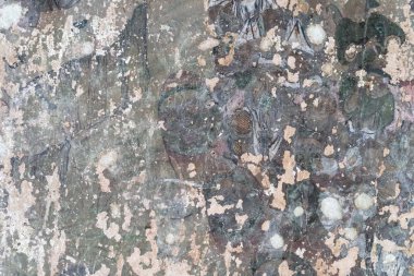 Tapınağın duvarına eski bir çizim.