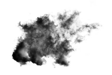 Beyaz arkaplanda beyaz bulut, Duman desenli, fırça efektli