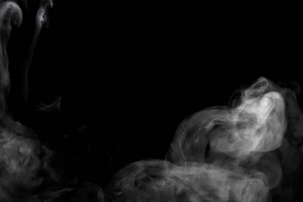 Abstract Powder Smoke Effect Isolated Black Background — Stock Photo, Image