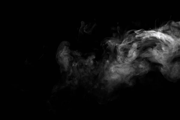 Abstrakter Puder Oder Raucheffekt Isoliert Auf Schwarzem Hintergrund — Stockfoto