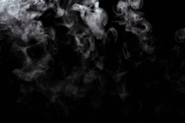Abstrakter Puder Oder Raucheffekt Isoliert Auf Schwarzem Hintergrund Unscharf — Stockfoto