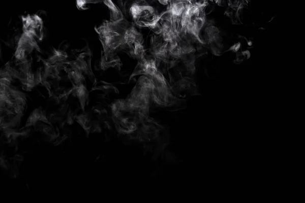 Abstrakcyjny Proszek Lub Efekt Dymu Izolowany Czarnym Tle — Zdjęcie stockowe