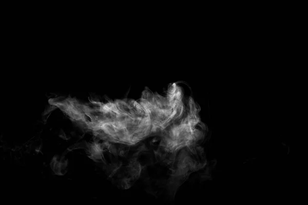 Abstract Powder Smoke Effect Isolated Black Background — Stock Photo, Image