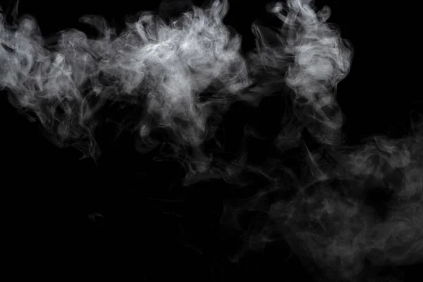 Abstrakt Pulver Eller Rök Effekt Isolerad Svart Bakgrund — Stockfoto