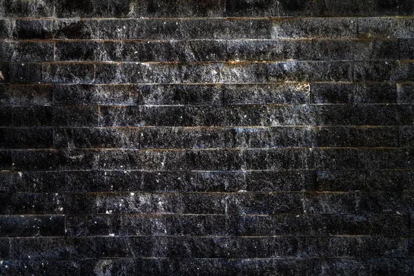 black brick wall construction for background