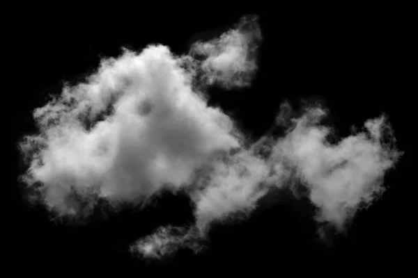 Textured Smoke Abstract White Cloud Isolated Black Background Brush Effect — Stock Photo, Image