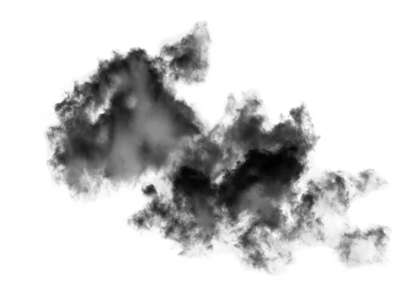 White Cloud Isolated White Background Smoke Textured Brush Effect — Stock Photo, Image