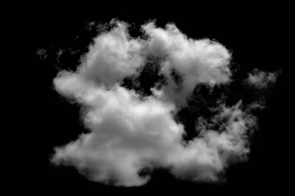Humo Texturizado Nube Blanca Abstracta Aislada Sobre Fondo Negro Efecto — Foto de Stock